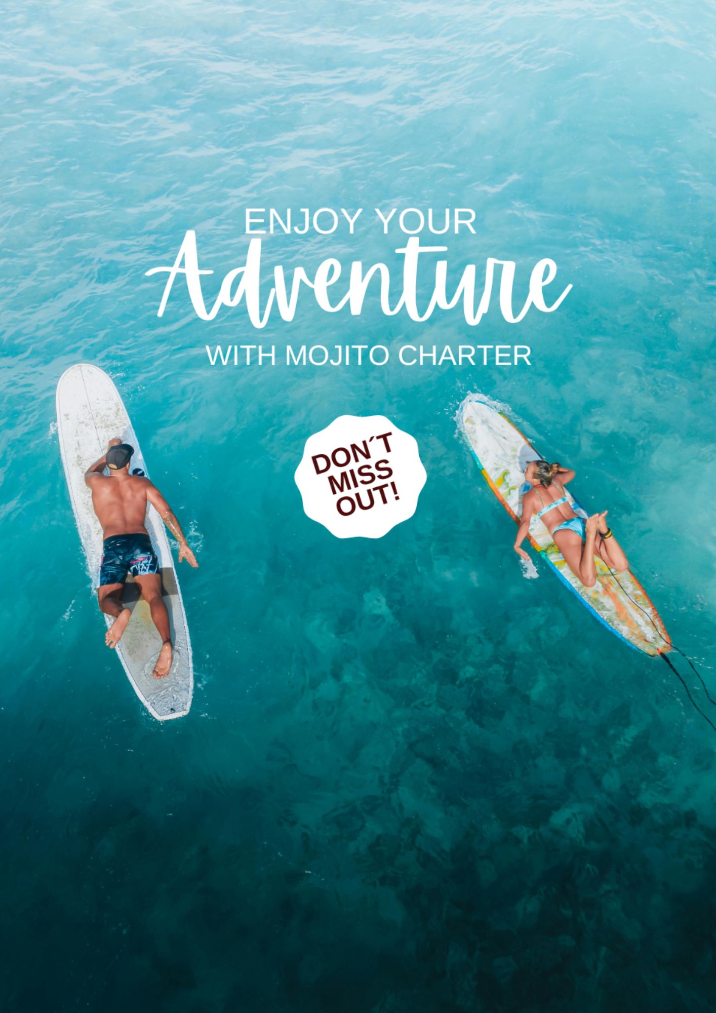 Bootsfahrt durch kristallklares Wasser vor Formentera mit Mojito Charter