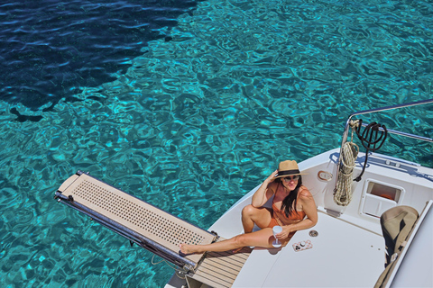 Rhodes Ultimate Catamaran Trip to Anthony Quinn & Water Toys Rhodes: Luxury Catamaran Cruise to Anthony Quinn