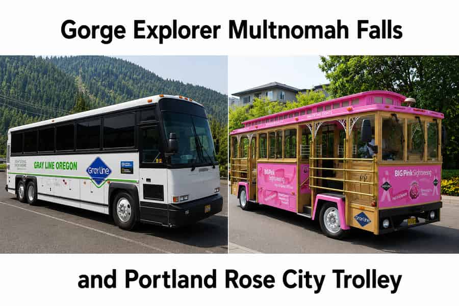Gorge Explorer: Multnomah Falls und Rose City Trolley. Foto: GetYourGuide Gorge Explorer: Multnomah Falls und Rose City Trolley. Foto: GetYourGuide