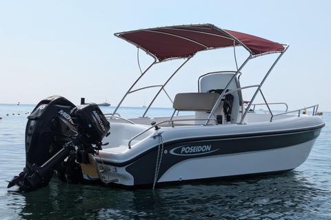 Rhodes: No licence Boat Rental Rhodes: 3hour Boat Rental with Optional Driver
