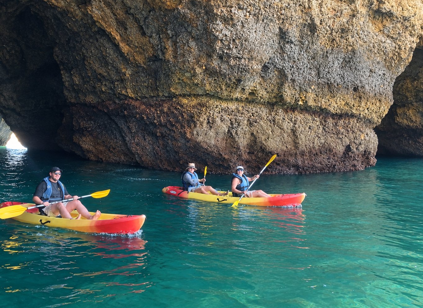 Albufeira: Guidet kajaktur til havgrotter og skjulte strande