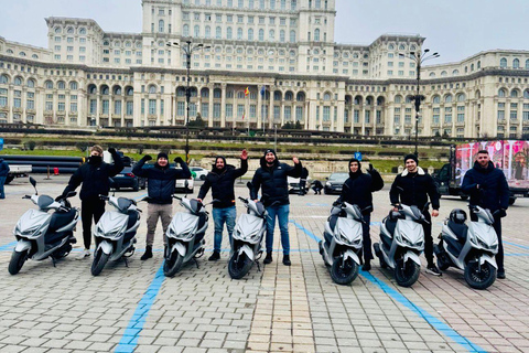 Bucharest Full Tour on Motor Scooter (No License Required)