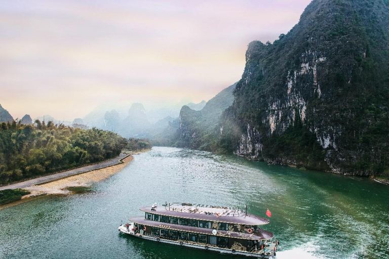Guilin: 5-Star Li River Cruise to Yangshuo with Pickup Guilin: 5-Star Li River Cruise Lower Deck with Hotel Pickup