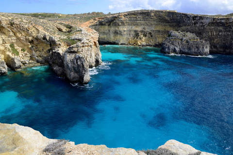 Malta: Tur och retur färja till Comino Blue Lagoon med/Gozo-alternativFrån Marfa: Marfa-Comino Blå lagunen-Marfa