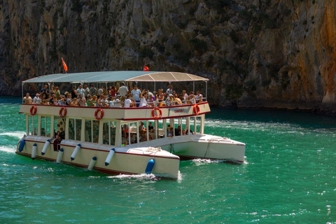 Da Alanya: Tour in barca del Canyon Verde con pranzo e bevande analcoliche