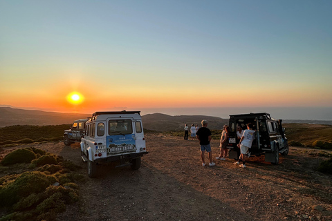 Rethymno Sunset Land Rover Safari with Dinner & Wine FROM KAVRO Sunset Land Rover Safari with Dinner & Wine