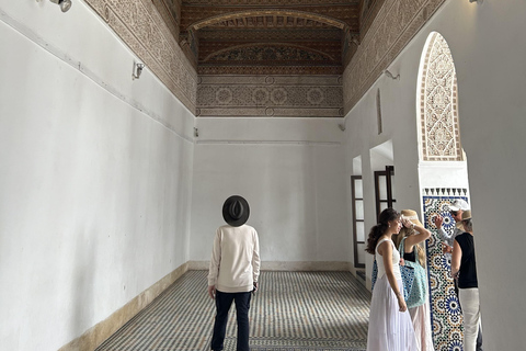Marrakech: Bahia Palace, Madrassa Ben Youssef and Souks Tour Shared Group Walking Tour in English From the Meeting Point