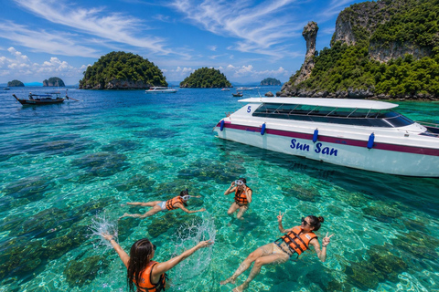 Krabi: 4-Island Deluxe Speedboat Tour with Lunch & Transfer