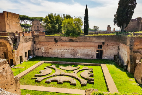 Rom: Prioriterad tillgång Prioriterad åtkomst Colosseum, Forum Romanum och Palatine TourTysk gruppresa med särskild tillgång till arenagolvet