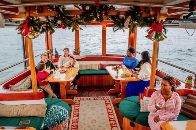 Visit Boston Harbor Winter Holiday Weekend Brunch Cruise in Cambridge