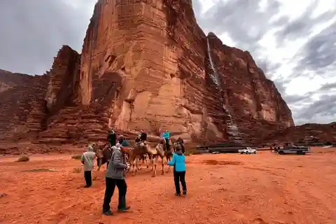 sunset or sunrise camel tour