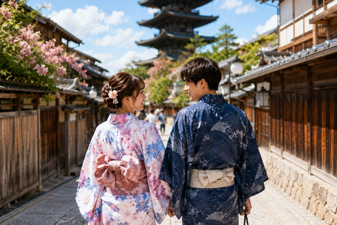 From Osaka/Kyoto: Tenjin Matsuri Fireworks&Yukata Experience From Osaka (Men's Yukata Experience)
