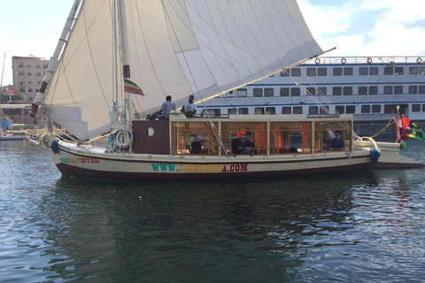Aswan: Traditional Felucca Sunset Sail with Tea & Cakes