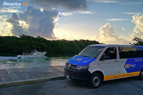 Flughafen Cancun: Privater Transfer für eine einfache Strecke oder Hin- und RückfahrtEinweg: Playa del Carmen zum Flughafen Cancun