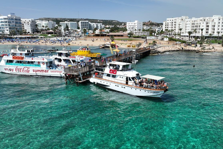 Protaras: Waterworld Turtle Cove Cruise with Swim Stops Includes Local Resort Transfer And Morning Cruise