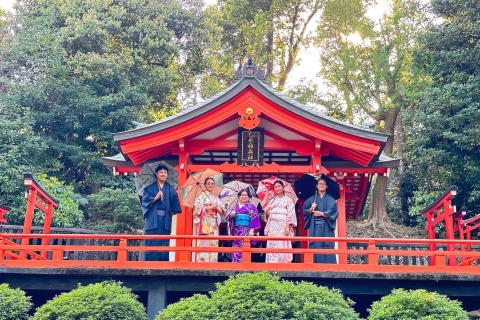 Tokio: Kimono-dressing, wandelen en fotografiesessie