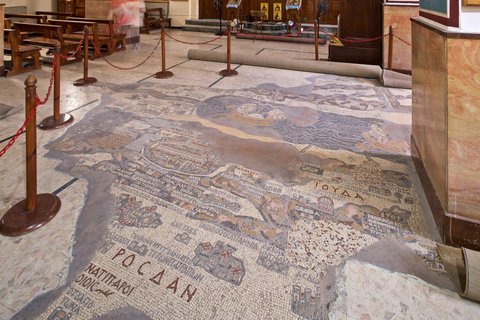 Van Dode Zee / Swemeh : De berg Nebo, Madaba en de doopplaatsAlleen tour met vervoer