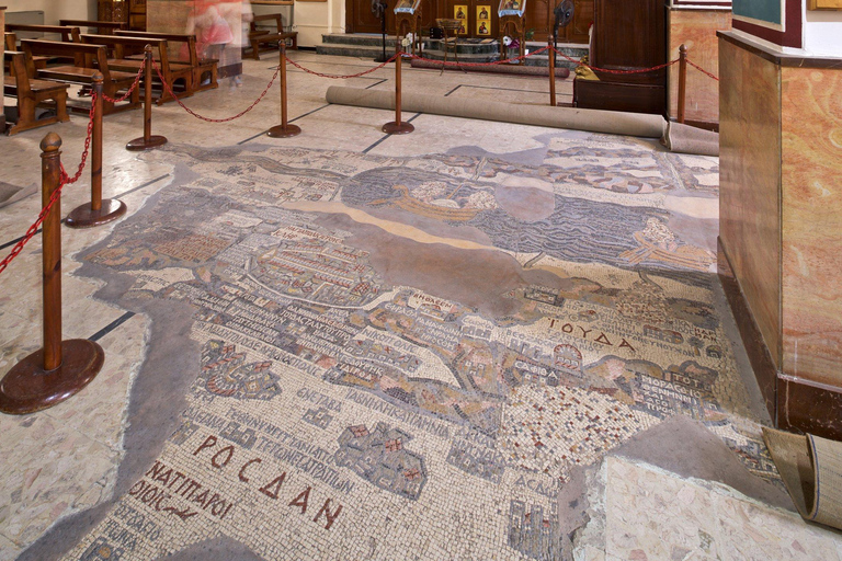 Van Dode Zee / Swemeh : De berg Nebo, Madaba en de doopplaatsAlleen tour met vervoer