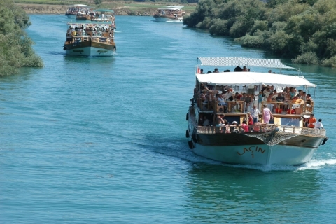 Alanya/Side: Wycieczka łodzią po rzece i wodospadzie Manavgat oraz BazarZ boku