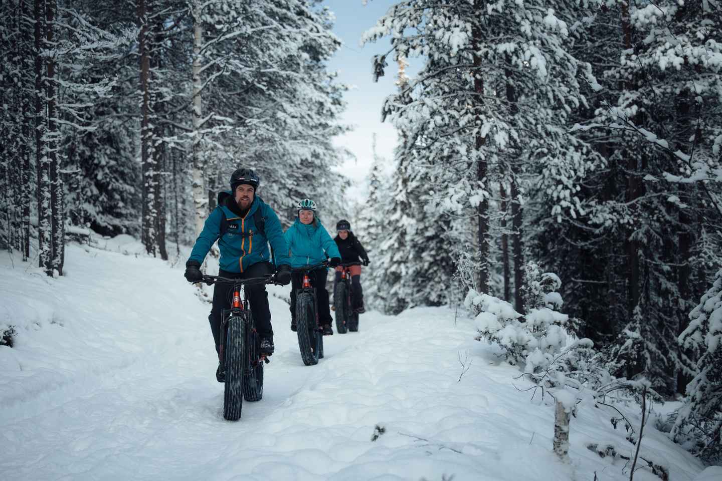 Levi: E-Fatbike Adventure in Snowy Forest