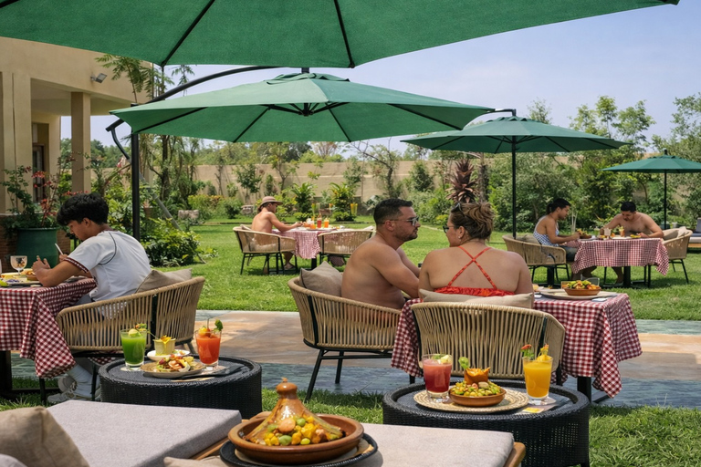 From Marrakesh: Pool Day Pass in Atlas Mountains with Lunch Refreshing Pool Escape: Enjoy Lunch and Easy Pickup