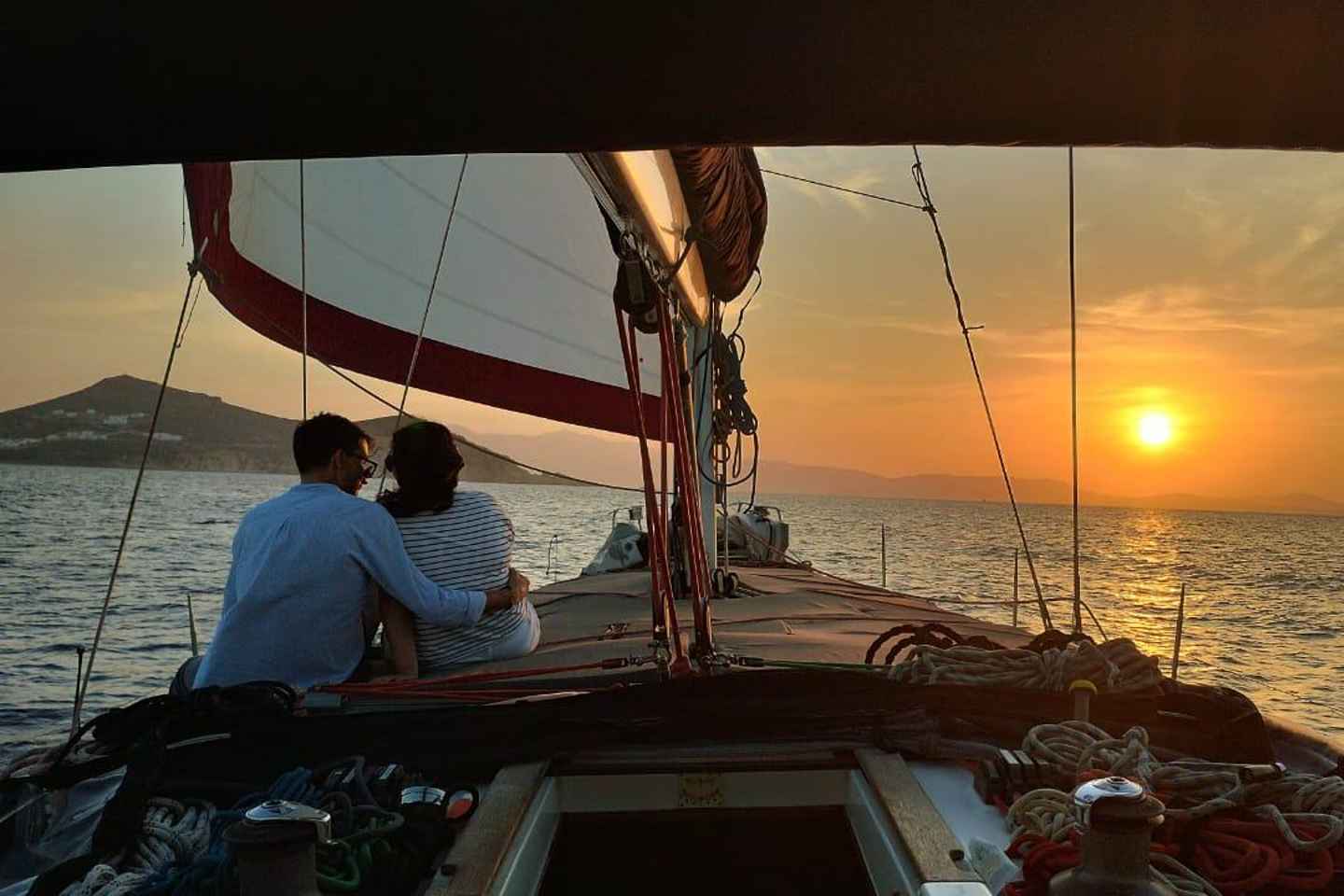 Sunset cruise from Naxos Island