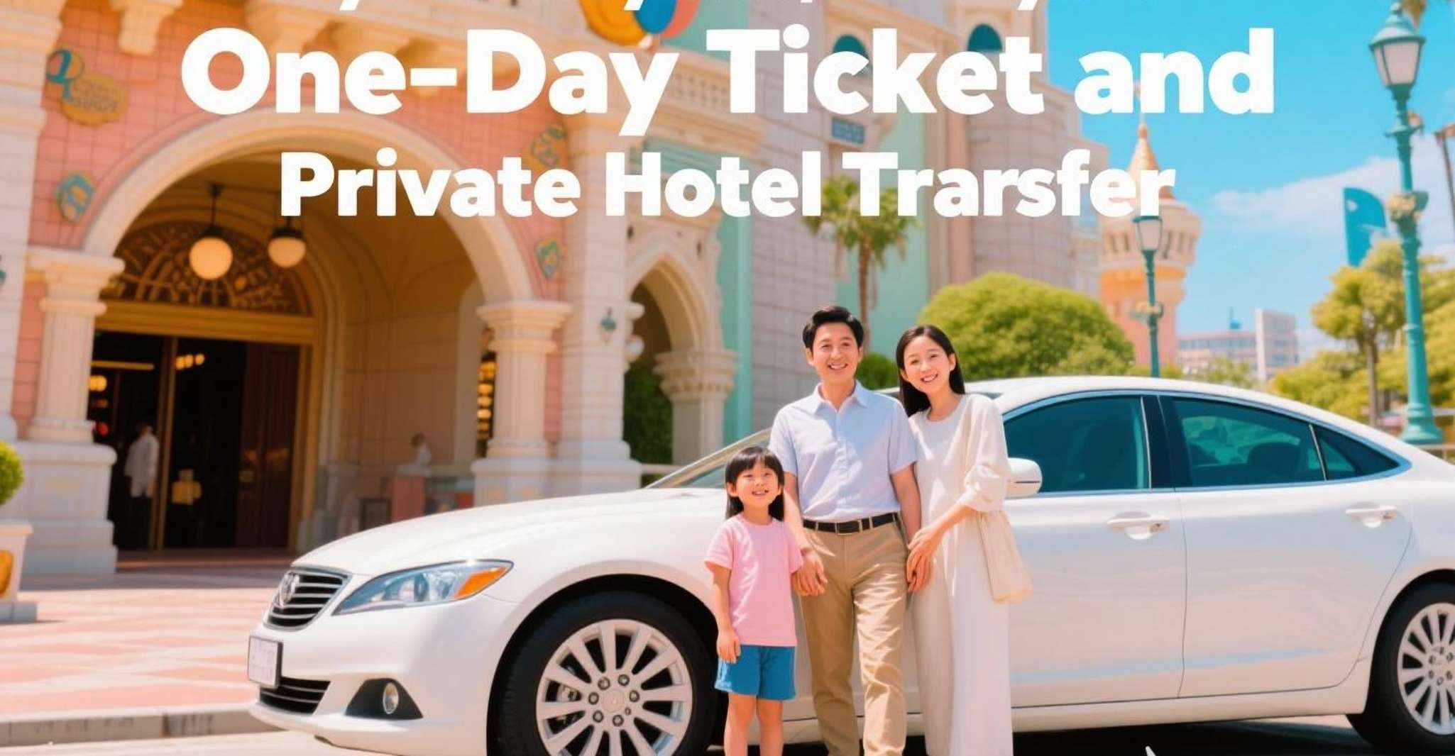Tokyo Disneyland or DisneySea Ticket and Privare Transfer
