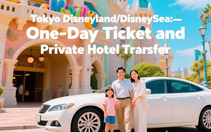 Ingresso para a Tokyo Disneyland ou DisneySea e transporte privado