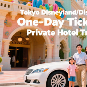 Tokyo Disneyland or DisneySea Ticket and Privare Transfer