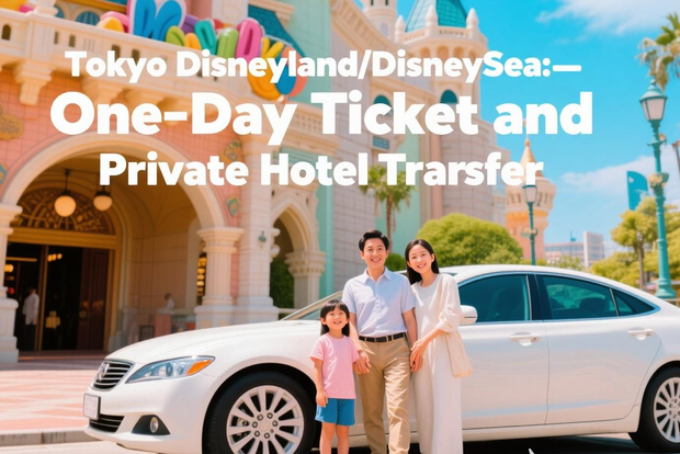 Tokyo Disneyland oder DisneySea Ticket und Privater Transfer
