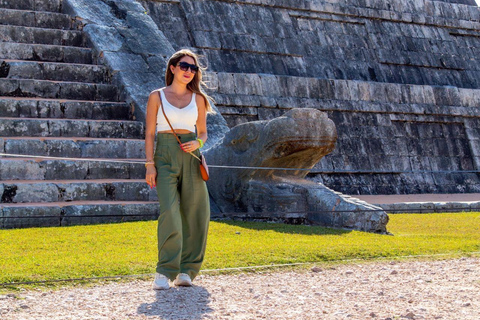 Cancun: Escursione di un giorno a Chichen Itza, Cenote e ValladolidTour Deluxe da Cancun