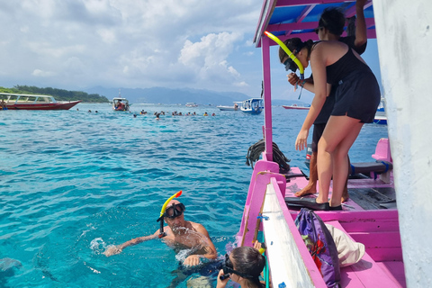 Snorkling på Gili Island: Gili Trawangan, Meno och Air