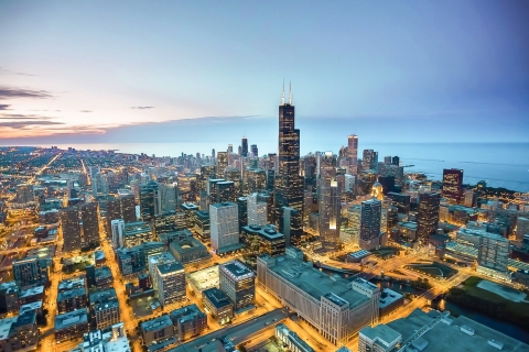 Chicago: ticket Willis Tower Skydeck en The LedgeReguliere toegang: ticket met tijdsaanduiding