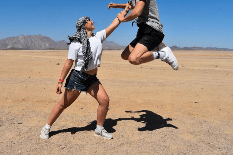 HRG: Jeep Safari with Quad, Buggy, Camel, Opt/ Dinner & show Mega Safari with Quad, Buggy, Camel ride & Bedouin camp