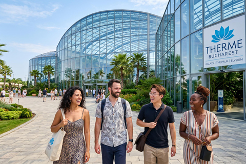 Bucharest: Therme Bucharest Spa Ticket & Round-Trip Transfer 3 hours Therme Bucharest Palm, Galaxy or Elysium & Transfer