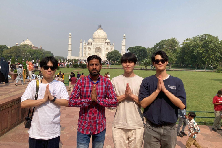 From Delhi: Taj Mahal and Agra Day Trip by Gatimaan Express Tour From Agra with Private Car, Driver & Expert Tour Guide