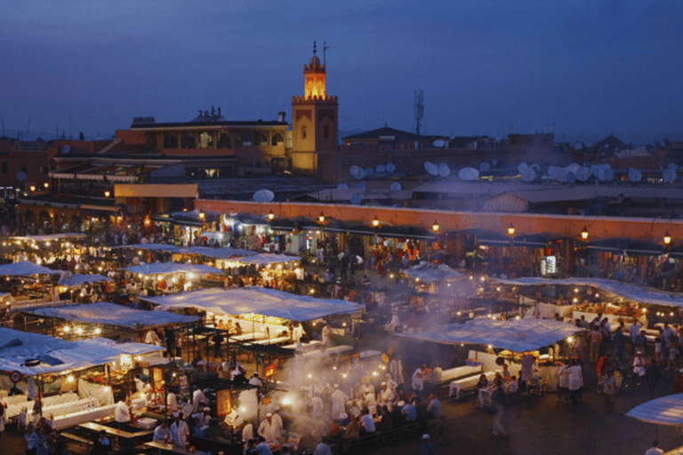 Marrakech Medina Night Tour with Rooftop Dinner
