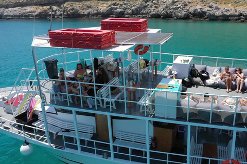 Lindos : Excursion en bateau Aperoll Spritz, 4 arrêts baignade