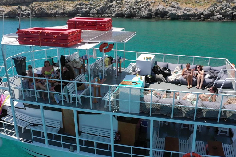 Lindos : Excursion en bateau Aperoll Spritz, 4 arrêts baignade