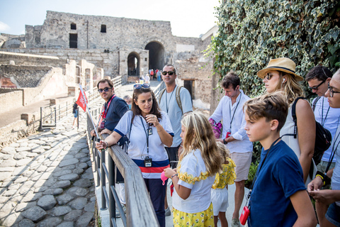 Naples ou Sorrente : visite de Pompéi et du VésuveDe Naples : Visite de groupe en anglais sans déjeuner