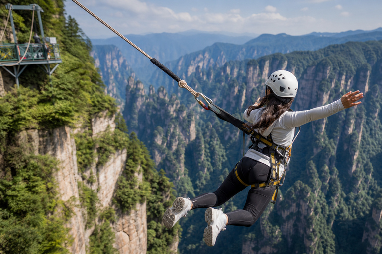 Zhangjiajie: Qixing Mountain Tickets & Adventure Options Cliff Hammock Via Ferrata Route