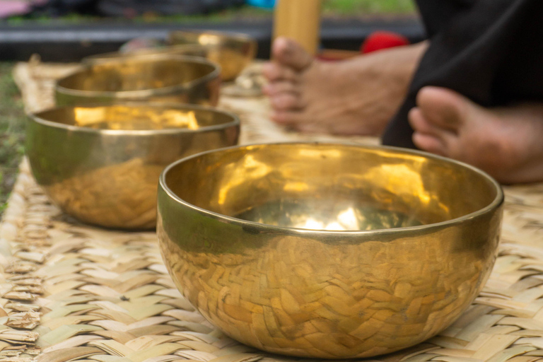 Mexico-Stad: yogales in het Chapultepec-park met klankbadMexico-Stad: yogales in Chapultepec Park met klankbad