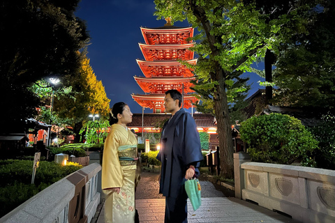 Kimono e comida japonesa na Noite de Asakusa