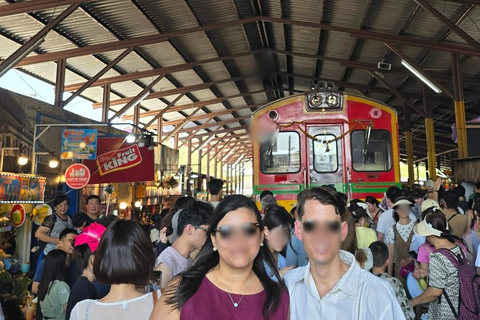 Train Market(Rom Hub), Floating Market, and Salt Lake Tour