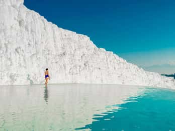 Depuis Antalya/Kemer : Pamukkale et Hierapolis - Excursion d'une journée avec repas