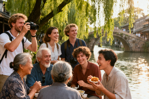 Hangzhou: Wuzhen &amp; Nanxun Town Tour with Tea &amp; PingtanDay Tour(Only Chartered Car)