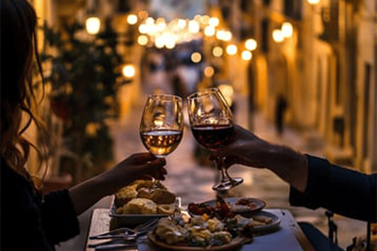 Valletta: Aperitivo med prosecco och charkuterier på nyårsafton