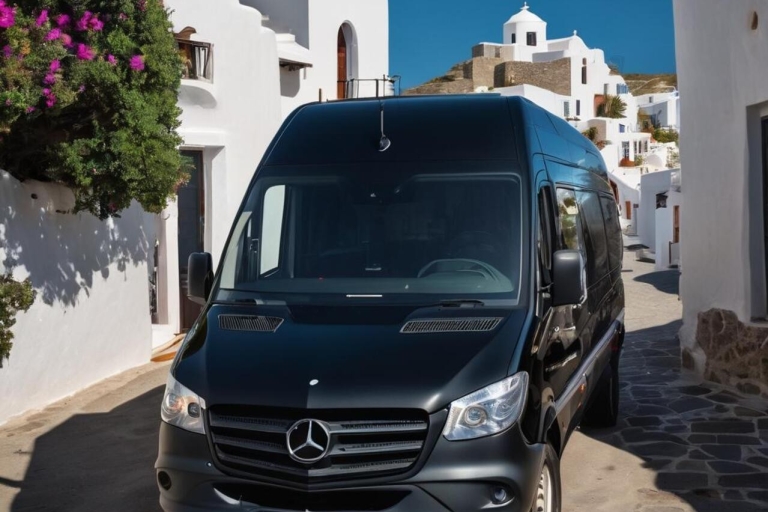 Privé transfer: Van je hotel naar Mykonos Stad-minibus