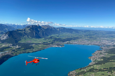 Bern: Private Helicopter-Tour for 4 People to Lake Thun Private Helicopter-Tour for 4 People to Lake Thun