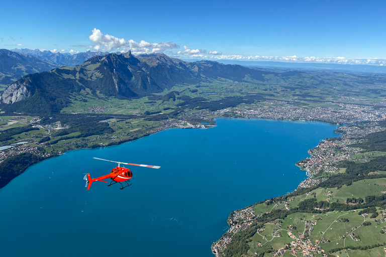 Bern: Private Helicopter-Tour for 4 People to Lake Thun Private Helicopter-Tour for 4 People to Lake Thun